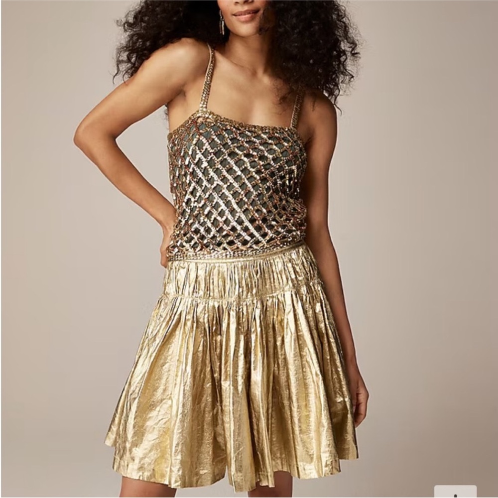 J. Crew Gold Metallic Sequin Camisole